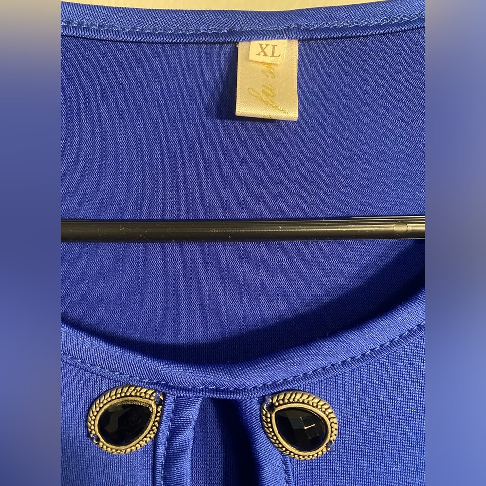 Item 93 Women's Royal Blue Long Sleeve Maxi Dress - Picture 6 of 6
